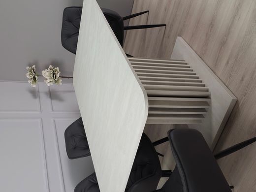 Розкладний стіл CASANDRA S/A MAX Intarsio 160(210)x90 антрацит/шовковий камінь фотографія