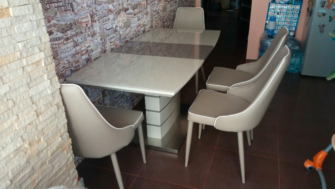 Стол раскладной TM-50-1 VETRO 120x80 Капучино / Латте фотография