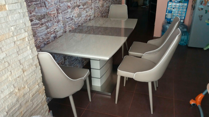 Стол раскладной TM-50-1 VETRO 120x80 Капучино / Латте фотография