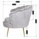 Крісло м'яке оксамитове MEBEL ELITE ANGEL Velvet Сірий