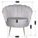Крісло м'яке оксамитове MEBEL ELITE ANGEL Velvet Сірий