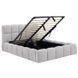 Кровать двуспальная MEBEL ELITE MURACJA 140x200 см Серая Букле