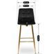 Барный стул бархатный MEBEL ELITE ARIEL Velvet Черный / Золотой
