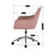 Стілець офісний поворотний оксамитовий MEBEL ELITE FABIO Velvet Рожевий