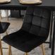 Барный стул бархатный MEBEL ELITE ARIEL Velvet Черный / Золотой