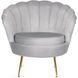 Крісло м'яке оксамитове MEBEL ELITE ANGEL Velvet Сірий