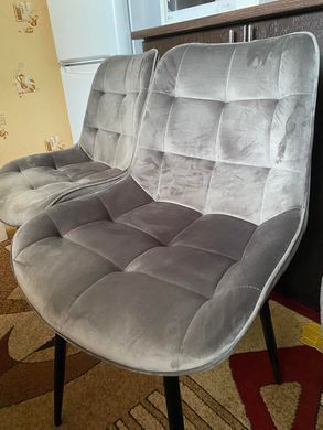 Стілець оксамитовий MEBEL ELITE CHRIS Velvet Сірий фотографія