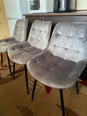 Стілець оксамитовий MEBEL ELITE CHRIS Velvet Сірий фотографія