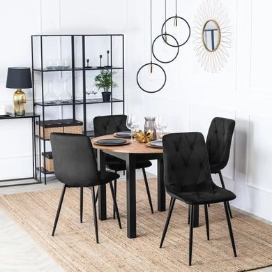 Стілець оксамитовий MEBEL ELITE ROBIN Velvet, Чорний фотографія
