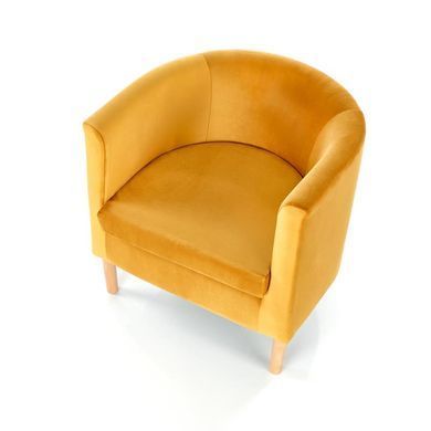 Крісло CLUBBY 2 Velvet Halmar Гірчичний фотографія