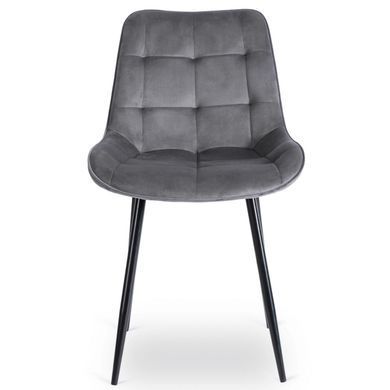 Стілець оксамитовий MEBEL ELITE CHRIS Velvet Сірий фотографія