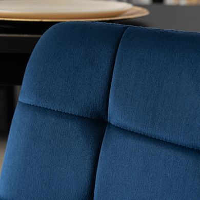Барний стілець оксамитовий MEBEL ELITE ARIEL Velvet Синій / Золотий фотографія