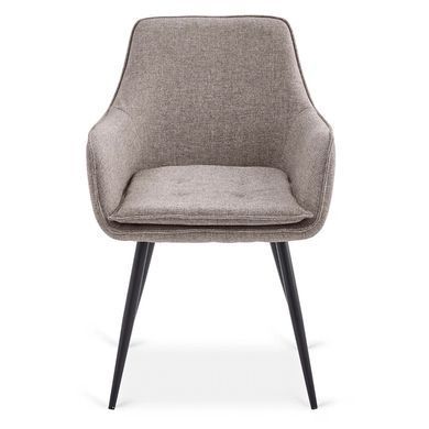 Комплект стол MEBEL ELITE ALICANTE 160(200)х90 см Черный/Орех и 4 стула EDRICK Коричневый фотография