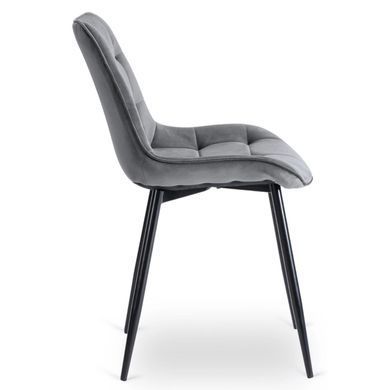Стілець оксамитовий MEBEL ELITE CHRIS Velvet Сірий фотографія