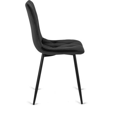 Стілець оксамитовий MEBEL ELITE ROBIN Velvet, Чорний фотографія