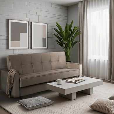 Диван розкладний MEBEL ELITE ALUNA 212 см Беж фотографія