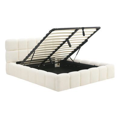 Ліжко двоспальне MEBEL ELITE MURACJA 160x200 см Кремовий Букле фотографія