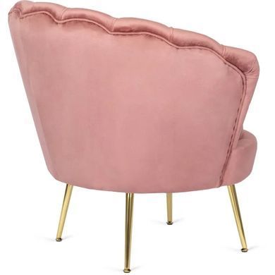 Крісло м'яке оксамитове MEBEL ELITE ANGEL Velvet Рожевий фотографія