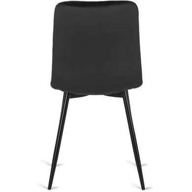 Стілець оксамитовий MEBEL ELITE ROBIN Velvet, Чорний фотографія