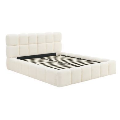 Ліжко двоспальне MEBEL ELITE MURACJA 160x200 см Кремовий Букле фотографія