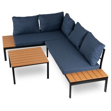 Комплект садовой мебели MEBEL ELITE NORMAN Синий/черный