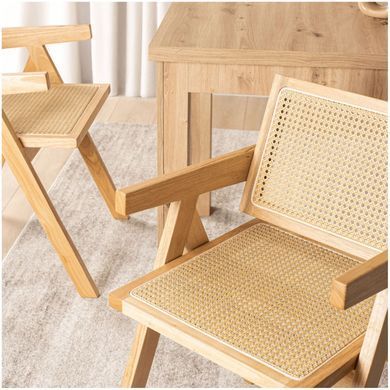 Стілець MEBEL ELITE MADERA Беж/Дуб фотографія