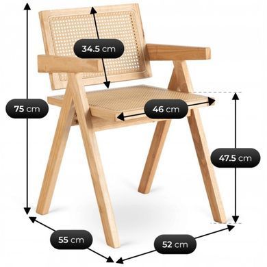 Стілець MEBEL ELITE MADERA Беж/Дуб фотографія