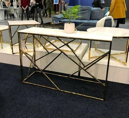 Консоль ESCADA C II Signal 120x40 Белый Эффект Мрамора / Золото фотография