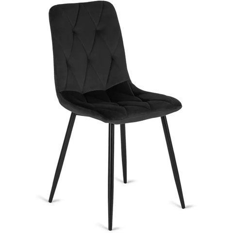 Стул бархатный MEBEL ELITE ROBIN Velvet, Черный фотография