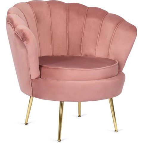 Кресло мягкое бархатное MEBEL ELITE ANGEL Velvet Розовый фотография