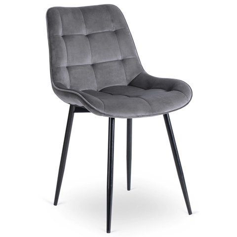 Стул бархатный MEBEL ELITE CHRIS Velvet Серый фотография