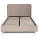 Ліжко двоспальне оксамитове MEBEL ELITE DENNIS Velvet 120x200 Беж