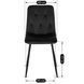 Стілець оксамитовий MEBEL ELITE ROBIN Velvet, Чорний