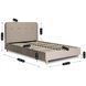 Ліжко двоспальне оксамитове MEBEL ELITE DENNIS Velvet 120x200 Беж