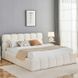 Кровать двуспальная MEBEL ELITE MURACJA 160x200 см Кремовая Букле фотография