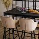 Барний стілець оксамитовий MEBEL ELITE SALEM Velvet бежевий / чорний