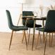 Стілець оксамитовий MEBEL ELITE YORK Velvet, Зелений / Золотий