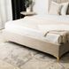 Ліжко двоспальне оксамитове MEBEL ELITE MARCELO Velvet 160x200 см Бежевий