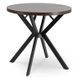 Стіл розкладний круглий MEBEL ELITE DORIAN 80(160)х80 см Горіх/Чорний