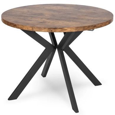 Стіл розкладний круглий MEBEL ELITE LUKAS 100(250)х100 см Дуб рустик фотографія
