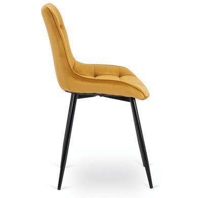 Стілець оксамитовий MEBEL ELITE CHRIS Velvet Гірчиця фотографія