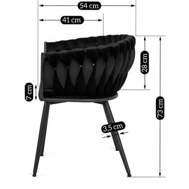 Стул бархатный MEBEL ELITE EMPOLI Velvet Черный фотография