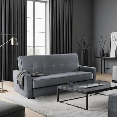 Диван розкладний MEBEL ELITE ALUNA 212 см Сірий фотографія
