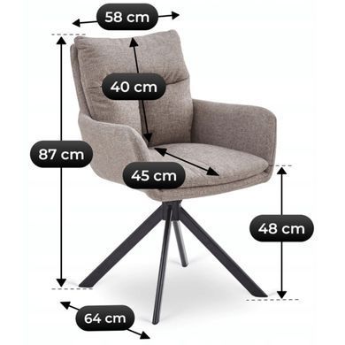 Кресло поворотное MEBEL ELITE PAUL Светло-коричневый фотография