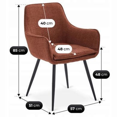 Комплект стол MEBEL ELITE ALICANTE 160(200)х90 см Черный/Орех и 4 стула EDRICK Рыжий фотография