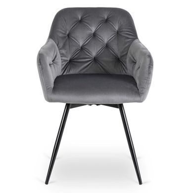 Стілець поворотний оксамитовий MEBEL ELITE IDA Velvet Сірий фотографія