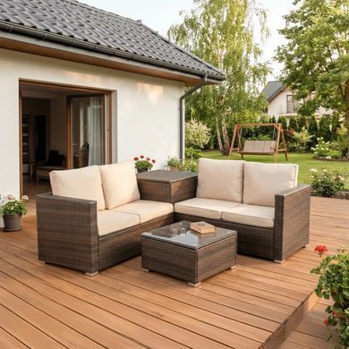 Комплект садовой мебели MEBEL ELITE NEGRO Коричневый/Беж
