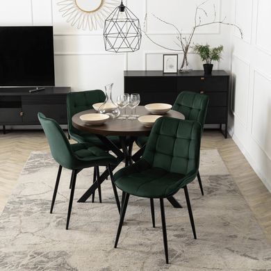 Стол раскладной круглый MEBEL ELITE LUGO 90(190)х90 см Орех фотография