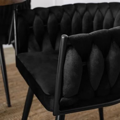 Стул бархатный MEBEL ELITE EMPOLI Velvet Черный фотография