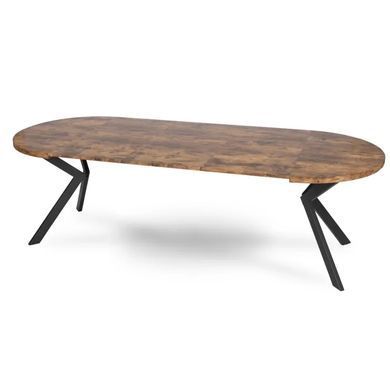 Стіл розкладний круглий MEBEL ELITE LUKAS 100(250)х100 см Дуб рустик фотографія